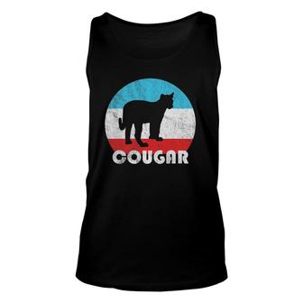 Cougar Vintage Retro Silhouette Gift Unisex Tank Top | Mazezy