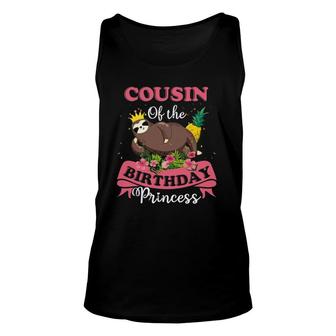 Cousin Of The Birthday Princess S Funny Sloth Tees Unisex Tank Top | Mazezy