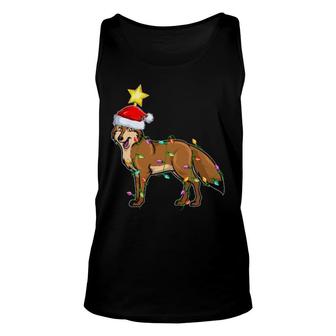 Coyote Lighting Xmas Tree Matching Coyote Christmas Unisex Tank Top | Mazezy