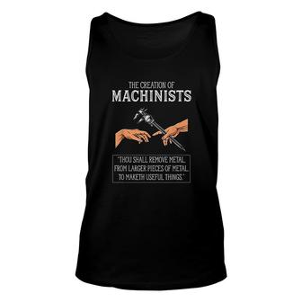 Creation Of Machinists Funny Cnc Machinist Unisex Tank Top | Mazezy