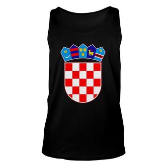 Croatia Flag Gif Croatian Coat Of Arms Pocket Unisex Tank Top | Mazezy