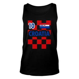 Croatia National Football Team Jersey Style Soccer Nr 10 Ver2 Tank Top | Mazezy