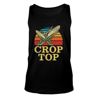 Crop Top Corn Farmer Retro Vintage Unisex Tank Top | Mazezy