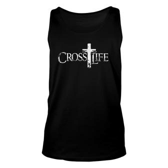 Cross Life Take Up Your Cross Christian Unisex Tank Top | Mazezy