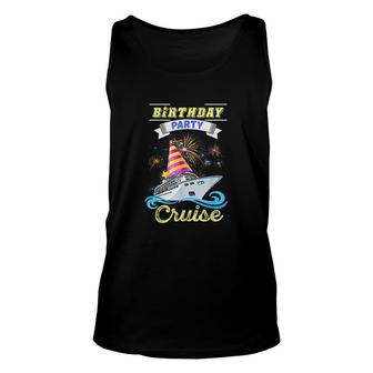 Cruising Lovers Happy Birthday Party Cruise Unisex Tank Top - Seseable