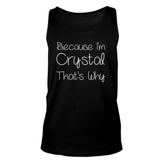Crystal Funny Personalized Birthday Women Name Gift Idea Unisex Tank Top | Mazezy