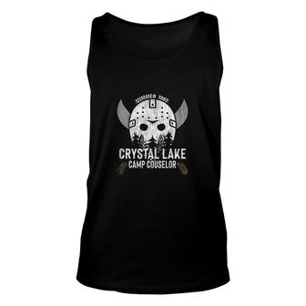 Crystal Lake Camp Counselor Horror Fans Hockey Mask Unisex Tank Top - Thegiftio UK