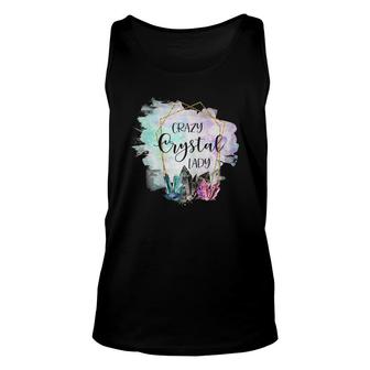 Womens Crystals Crazy Crystal Lady Crystal Lovers Tank Top | Mazezy