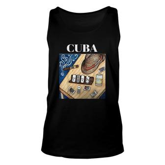Cuban Dominos Fedora Hat Funny Cuba Unisex Tank Top | Mazezy