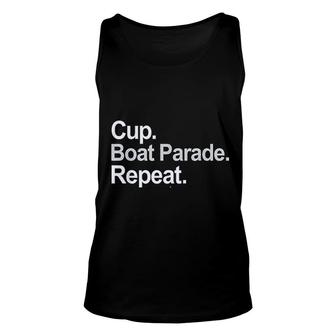 Cup Boat Parade Repeat Funny Hockey Fans Boating Unisex Tank Top - Thegiftio