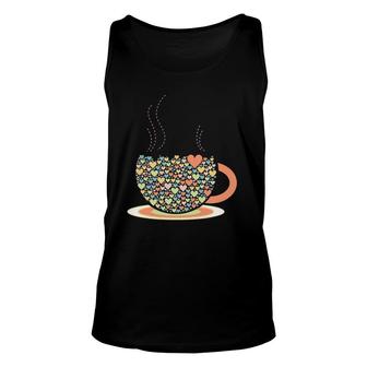 Cup Of Love Coffee & Tea Lovers Barista Heart Design Gift Unisex Tank Top | Mazezy