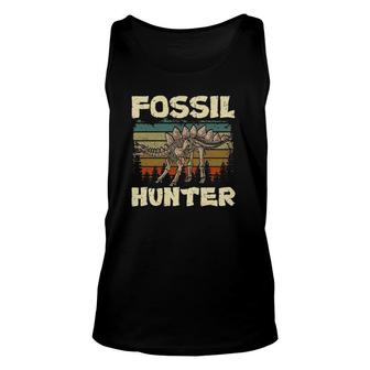 Cute & Funny Fossil Hunter Paleontology Dinosaur Unisex Tank Top | Mazezy