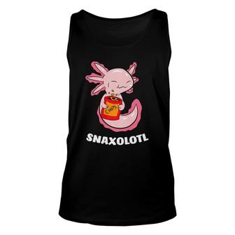 Cute Axolotl Lover Snaxolotl Kawaii Axolotl Food Sweets Unisex Tank Top | Mazezy