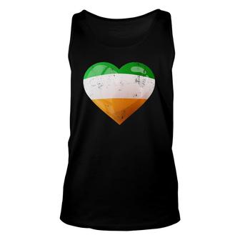 Cute Heart Ireland Flag Celtic Saint Patrick's Day Unisex Tank Top | Mazezy