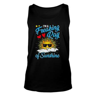 Cute I'm A Freaking Ray Of Sunshine Unisex Tank Top | Mazezy