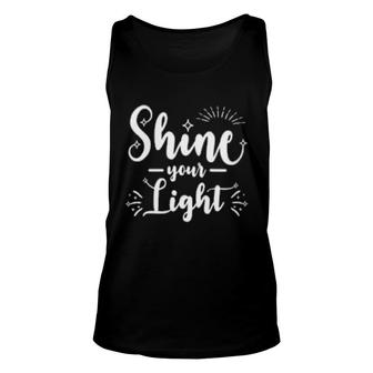 Cute Inspirational Christian Quote Matthew Shine Your Light Tank Top | Mazezy