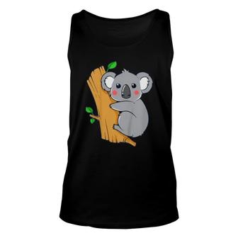 Cute Koala Bear On Tree Unisex Tank Top | Mazezy