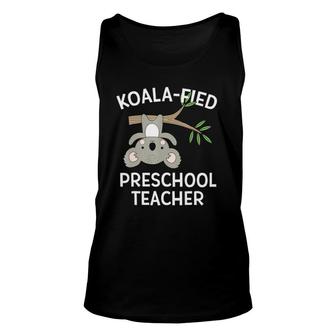 Cute Koala Preschool Teacher Funny Pun Gift Unisex Tank Top | Mazezy