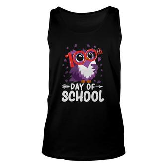 Cute Owl 100Th Day Of School Teacher Student Unisex Tank Top | Mazezy