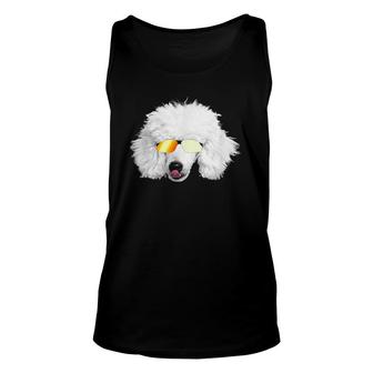 Cute Poodle White Poodle Dog Lover Mom Dad Gift Tee Unisex Tank Top | Mazezy