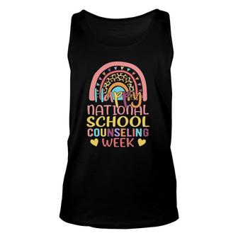 Cute Rainbow Happy National School Counseling Week Counselor Tank Top | Mazezy