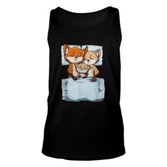 Cute Sleeping Fox Family This Is My Official Napping Unisex Tank Top | Mazezy