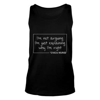 Cvicu Nurse Gift Funny Job Title Profession Birthday Worker Unisex Tank Top | Seseable CA