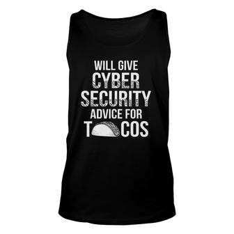 Cybersecurity It Analyst Tacos Certified Tech Security Unisex Tank Top | Mazezy