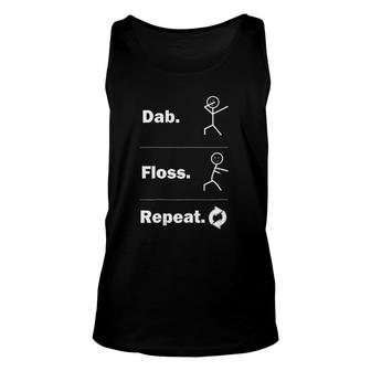 Dabbing- Dab Floss Repeat Dance Stick Figure Unisex Tank Top | Mazezy