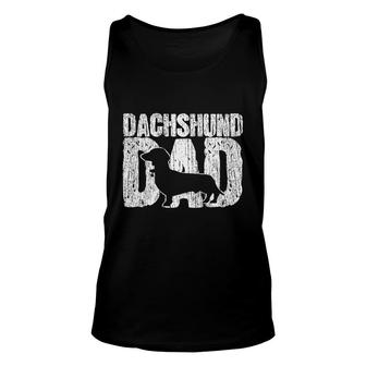 Dachshund Dad Wiener Father Fathers Day Vintage Gift T-shirt Unisex Tank Top - Thegiftio UK