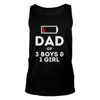 Mens Dad Of 3 Boys 1 Girl Clothing Father Husband Men Tank Top | Mazezy