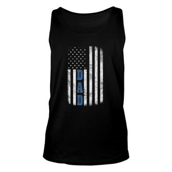 Dad American Flag Tee Father's Day Grandpa Gift Unisex Tank Top | Mazezy