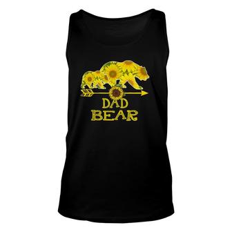 Dad Bear Bear Sunflower Mother Father Gifts Unisex Tank Top | Mazezy
