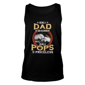 Mens Being A Dad Is An Honor Being A Pops Is Priceless Vintage Tank Top | Mazezy DE