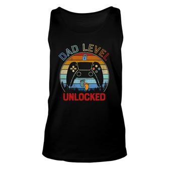 Dad Level Unlocked Funny Soon To Be Dad Apparel Unisex Tank Top | Mazezy