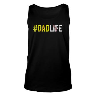 Dad Life Softball Daddy Baseball Sports Lover Father's Day Unisex Tank Top | Mazezy