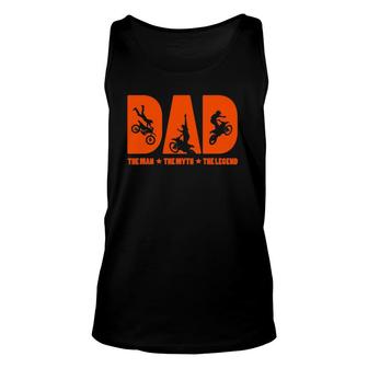Mens Dad The Man The Myth The Legend For Motocross Lovers Tank Top | Mazezy