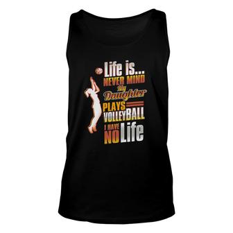 Dad Mom Daughter Volleyball Volleyball Parent Unisex Tank Top | Mazezy