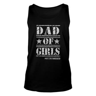 Dad Of Girls Outnumbered Unisex Tank Top | Mazezy