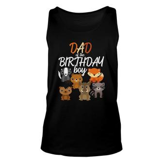 Dad Of The Birthday Boy Woodland Party Matching Family Unisex Tank Top | Mazezy