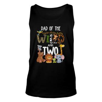 Dad Of The Wild And Two Zoo Birthday Safari Jungle Animal Unisex Tank Top | Mazezy