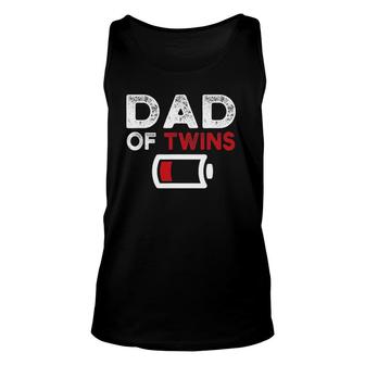 Dad Of Twins Fathers Day Gifts Unisex Tank Top | Mazezy