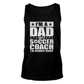 Dad Soccer Coach Fathers Day S Gift From Daughter Son Unisex Tank Top | Mazezy