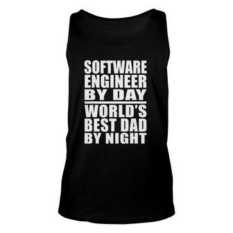 Dad Tee Software Engineer Best Dad Father's Day Gift Unisex Tank Top | Mazezy