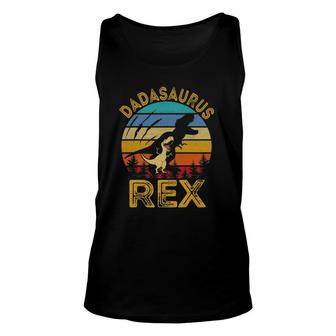 Dadasaurus Rex Funny Dinosaur Fathers Day Gift Unisex Tank Top | Mazezy