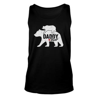 Daddy Bear Father's Day Cute Baby Cub Papa Dad And Pops Unisex Tank Top | Mazezy