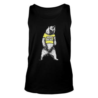 Daddy Bear Roaring Grizzly Fathers Day Funny Protective Dad Unisex Tank Top | Mazezy