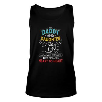 Daddy And Daughter Not Always Eye To Eye But Always Heart To Heart Fist Bump Tank Top | Mazezy
