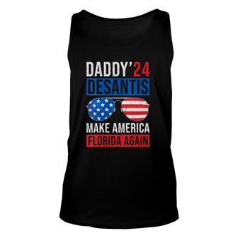 Womens Daddy Desantis 2024 Make America Florida Again V-Neck Tank Top | Mazezy