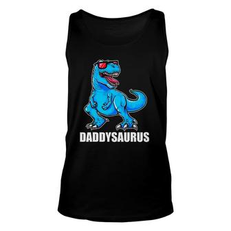 Daddy Dinosaur Daddysaurus Rex Dad Dinosaur Unisex Tank Top | Mazezy